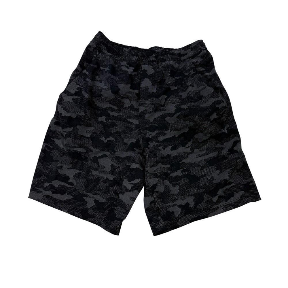 Lululemon Black Camo Pace Breaker Linerless Stretch Athletic Shorts Men's Small